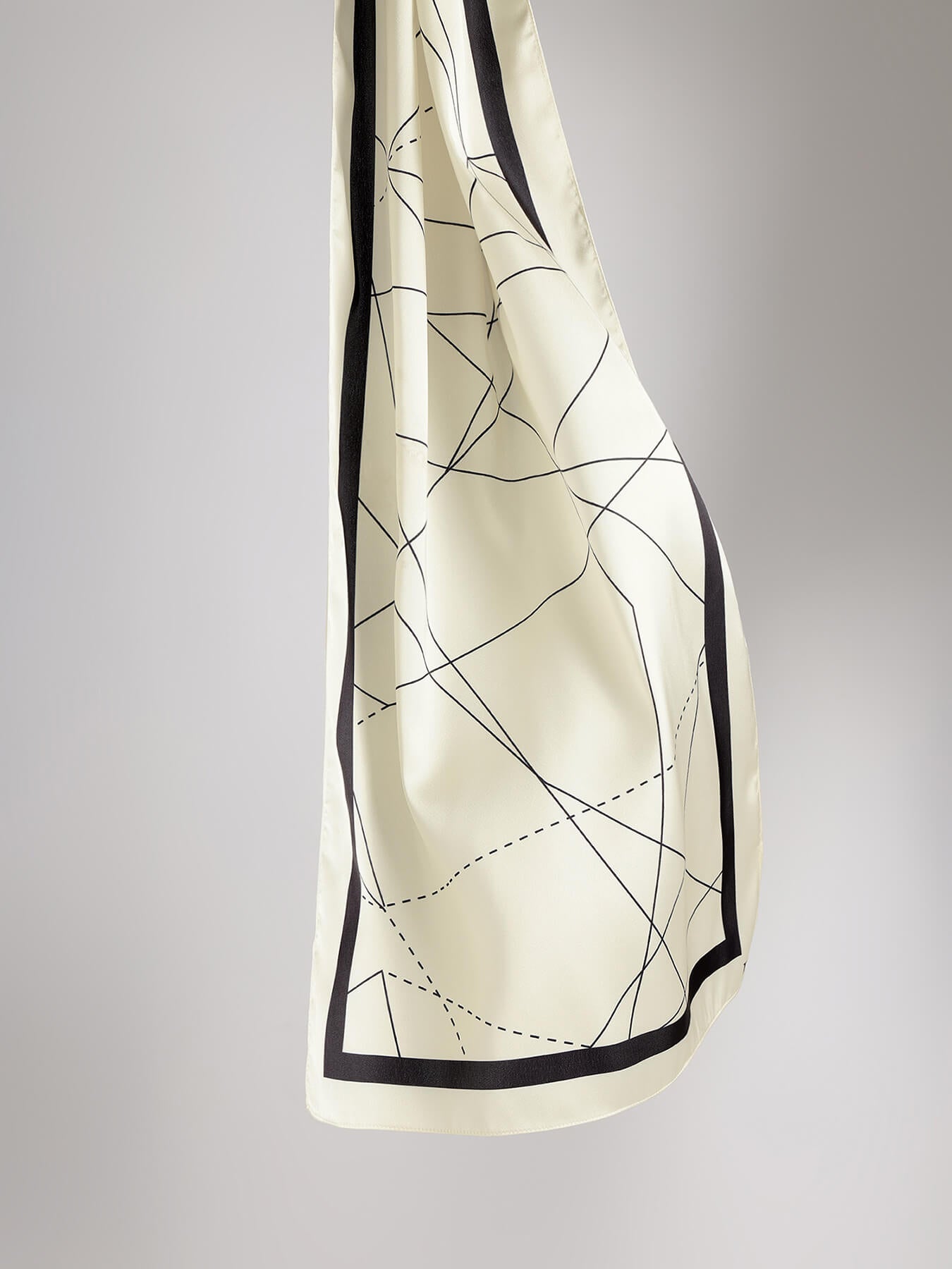 Geometric Print Scarf - White