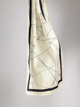 Geometric Print Scarf - White
