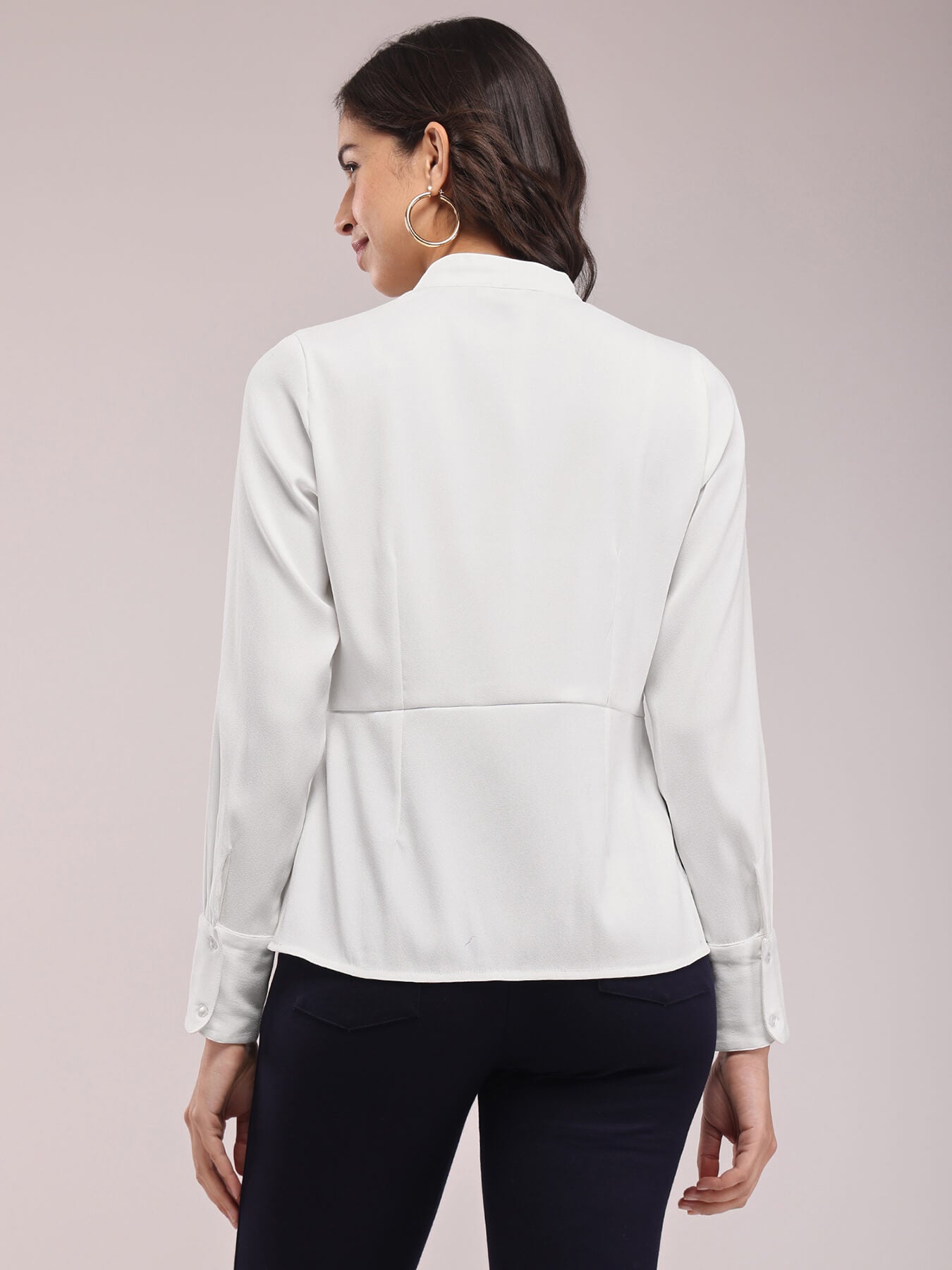 Wrap Detail Top - White