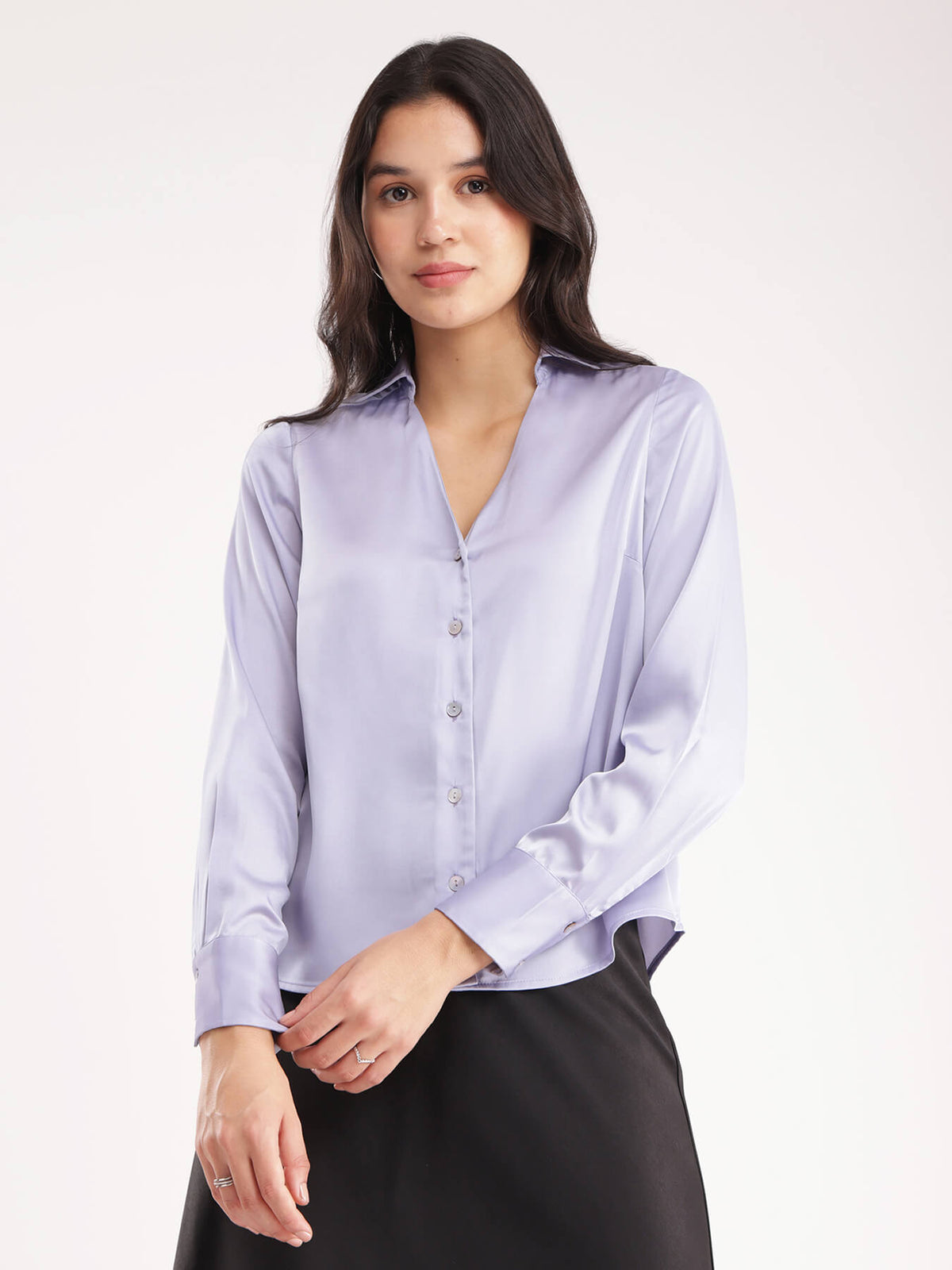 Satin Shirt - Lilac