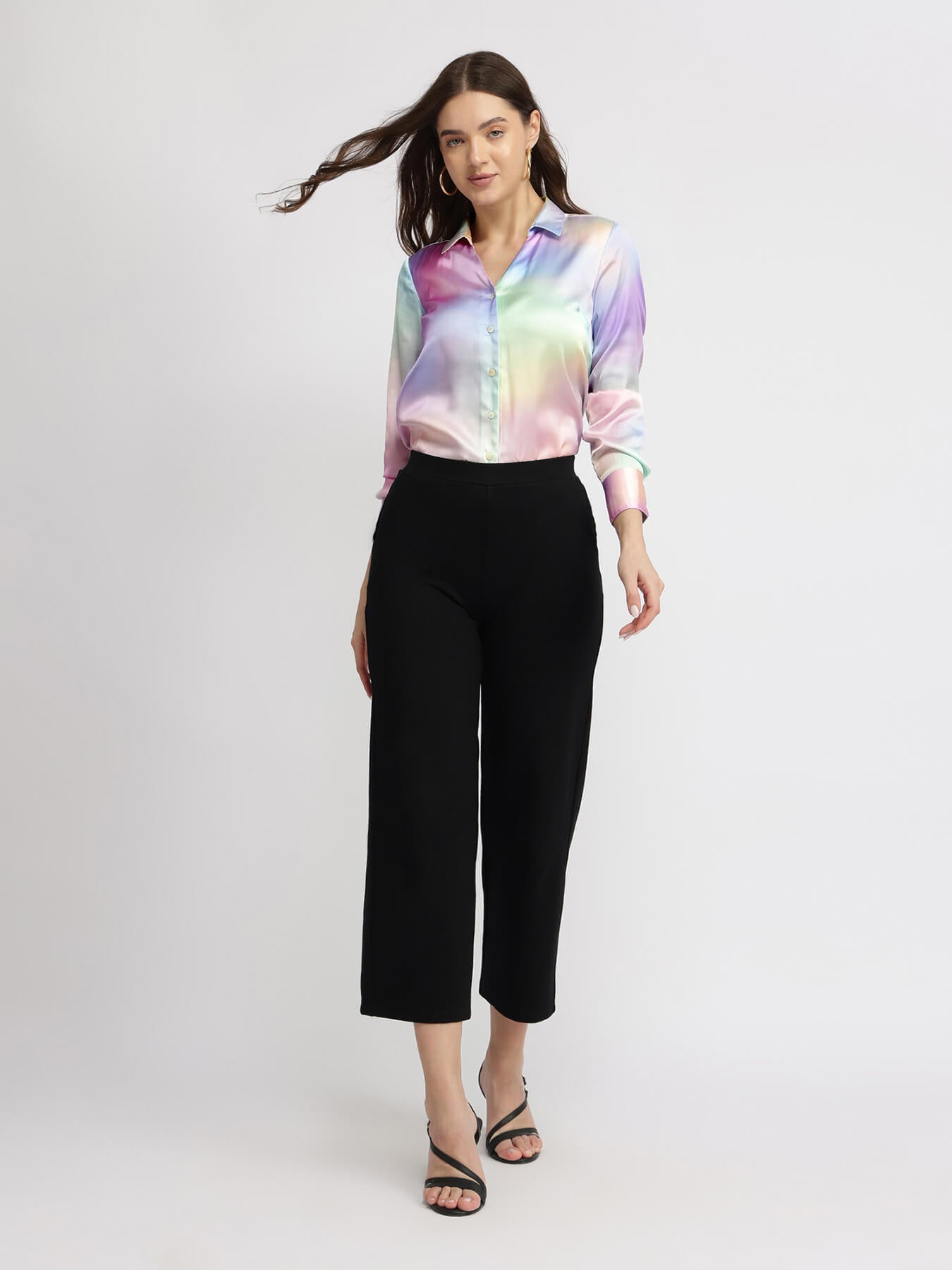 Satin Ombre Shirt - Lilac
