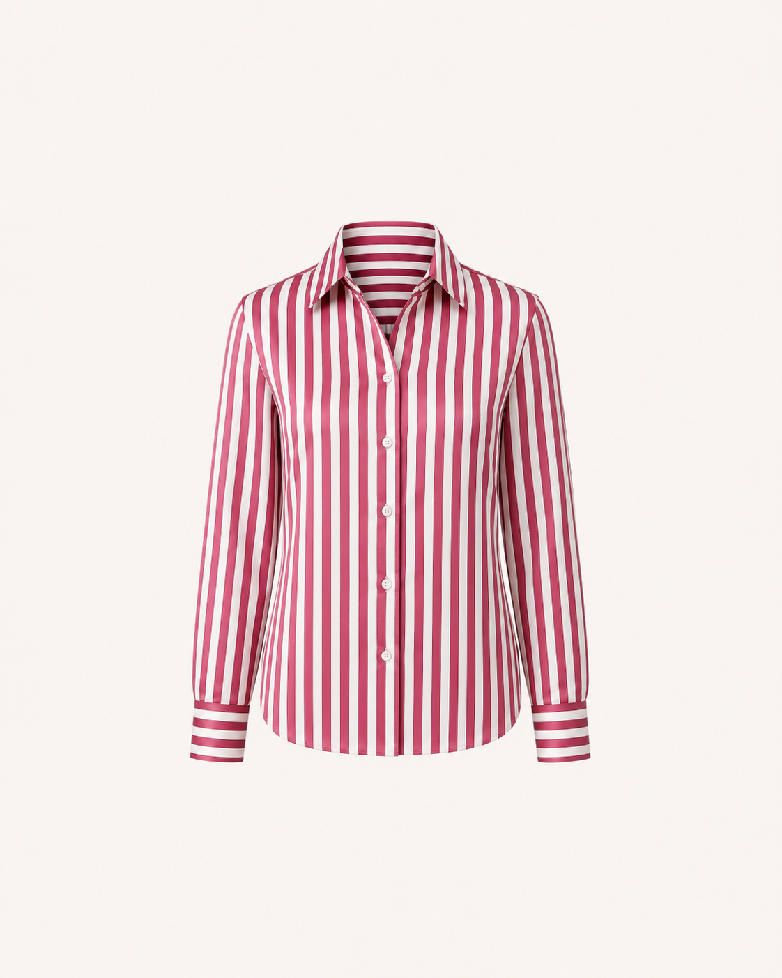 Satin Striped Shirt - Maroon