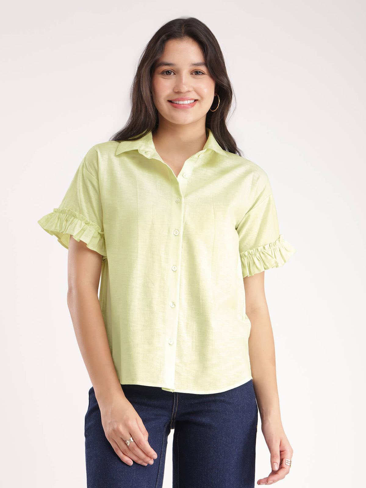 Cotton Shirt - Lime