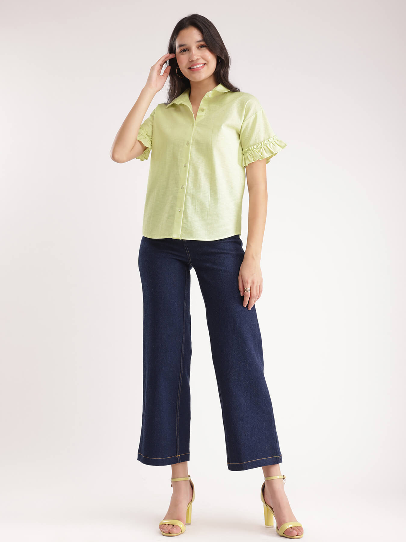 Cotton Shirt - Lime