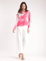 Satin Ombre Shirt - Pink