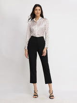 Satin Polka Dot Shirt - White