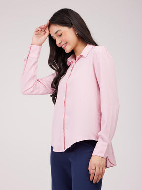 Cutaway Collar Shirt - Pink