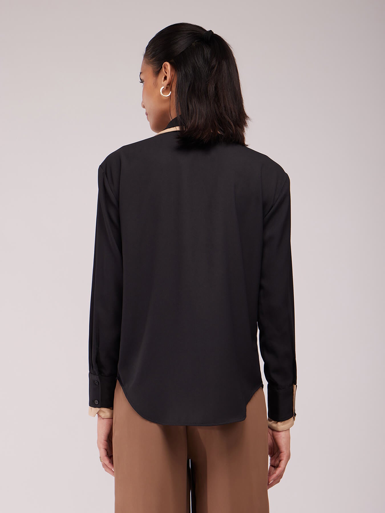 Dual Collared Shirt - Black