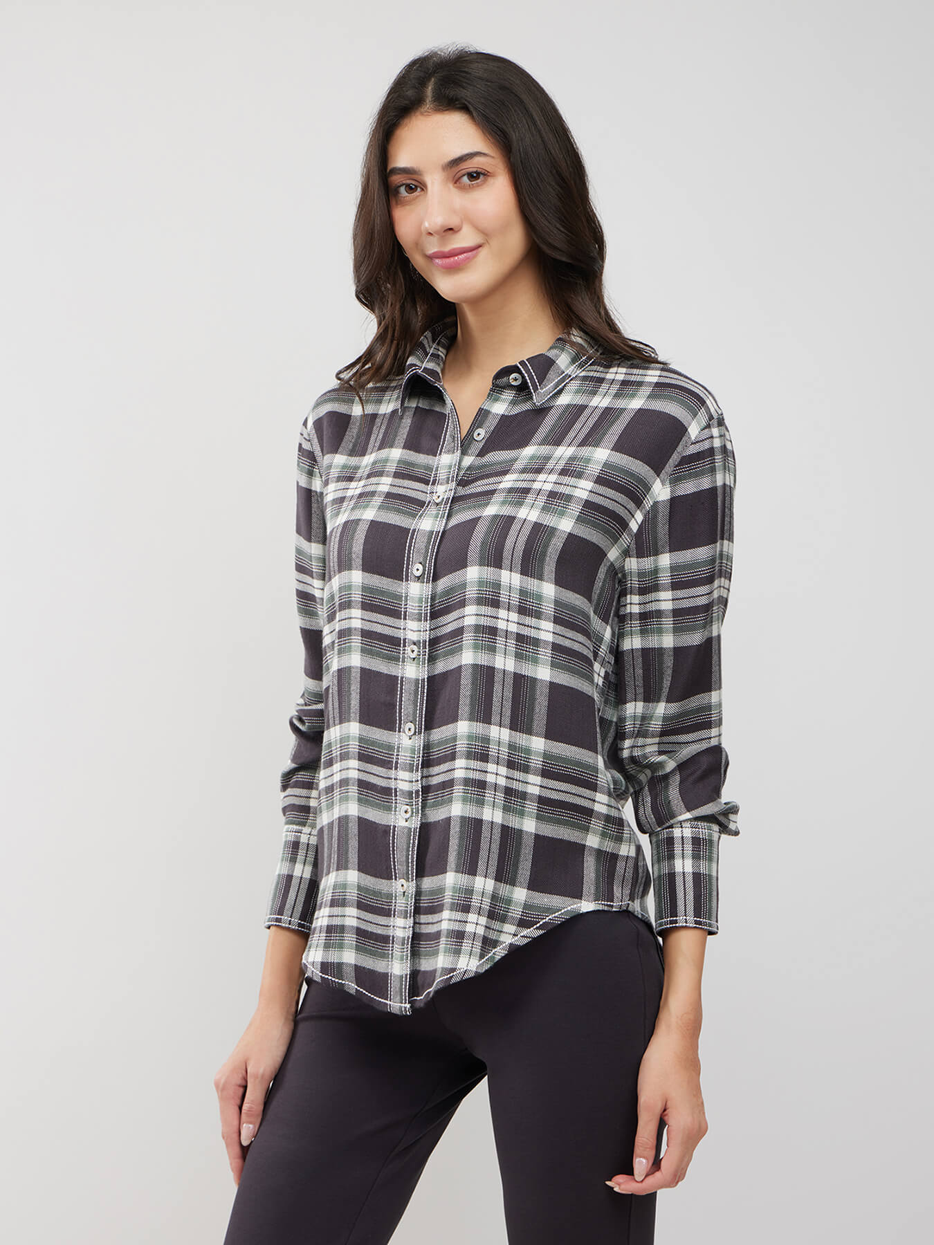 Checkered Button Down Shirt - Multicolour