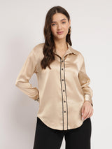 Satin Shirt - Beige