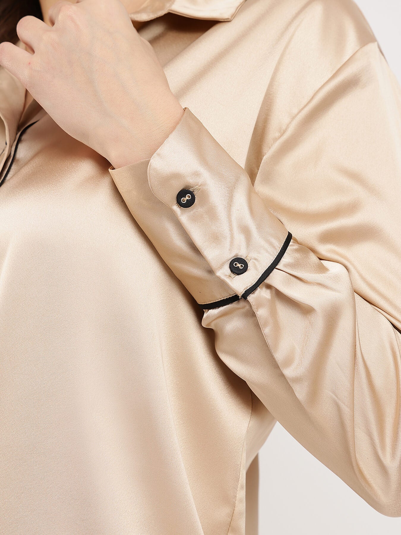 Satin Shirt - Beige