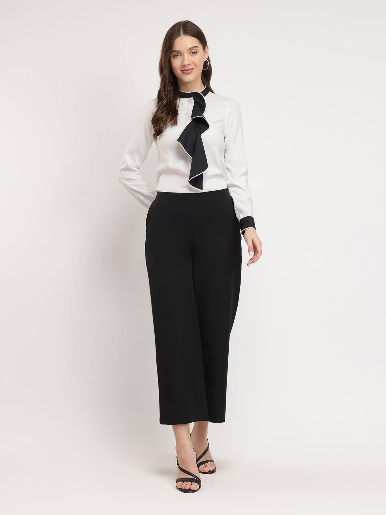 Cascade Scarf Shirt - White
