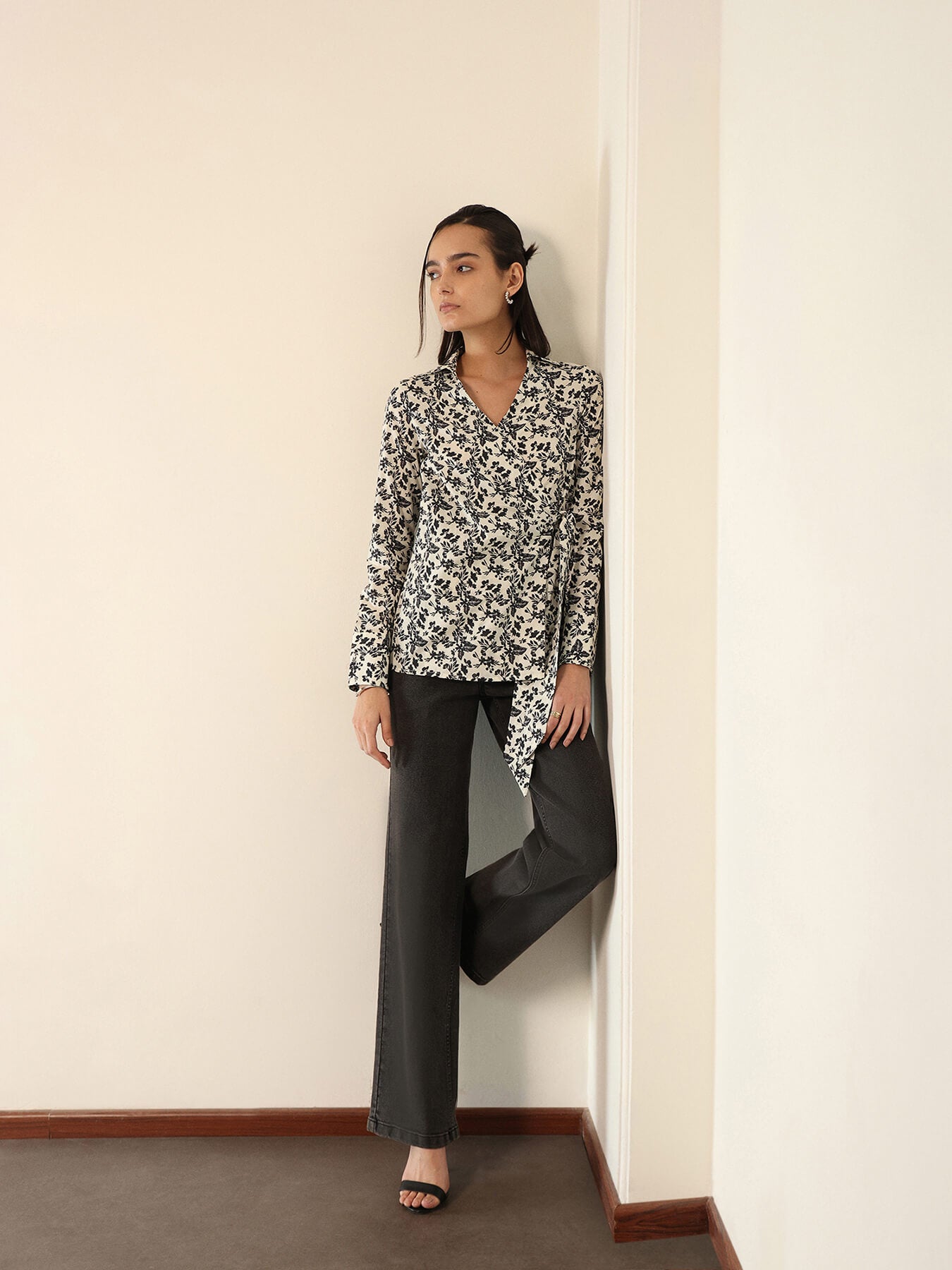 Cotton Wrap Shirt - White