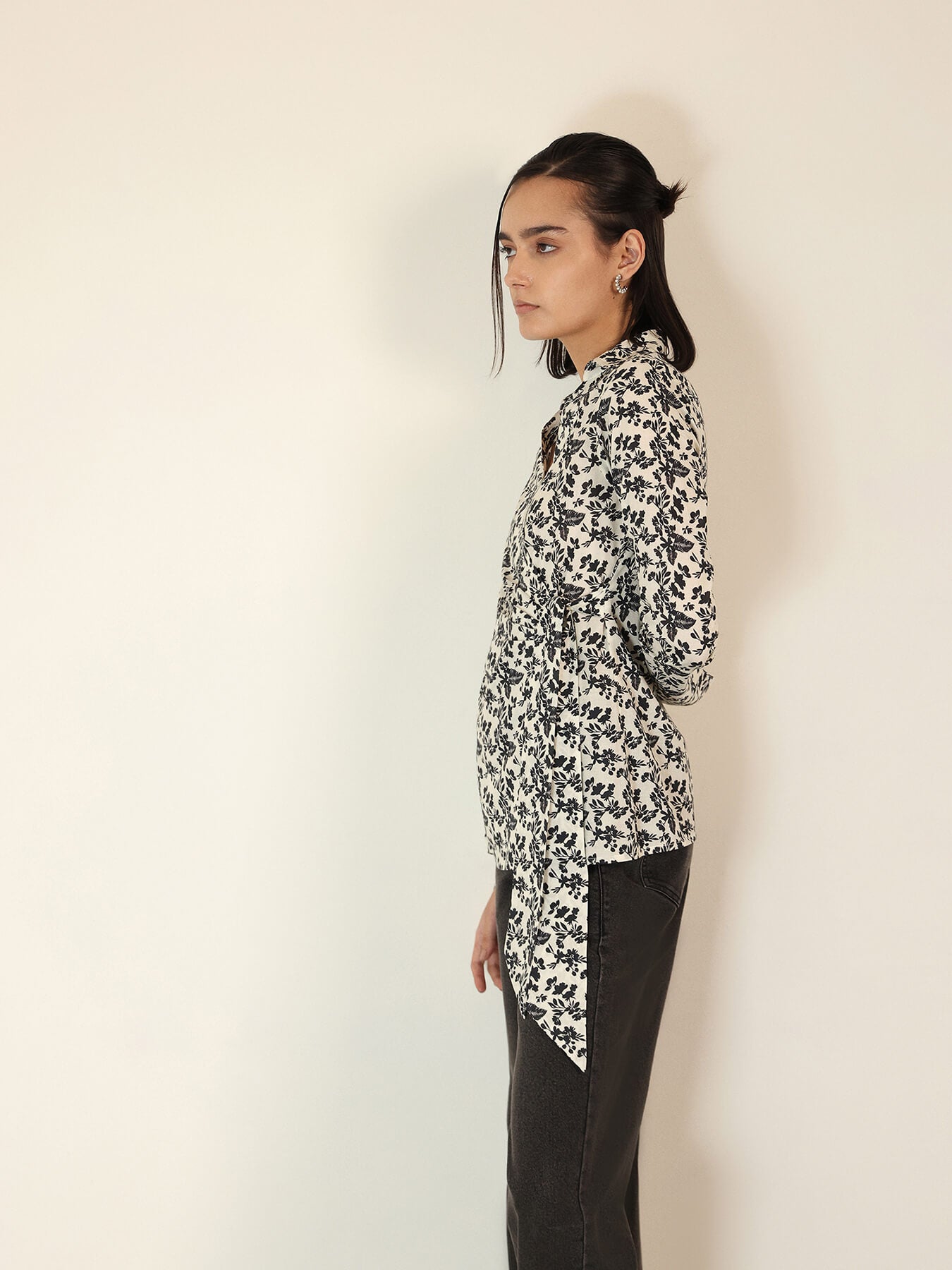 Cotton Wrap Shirt - White