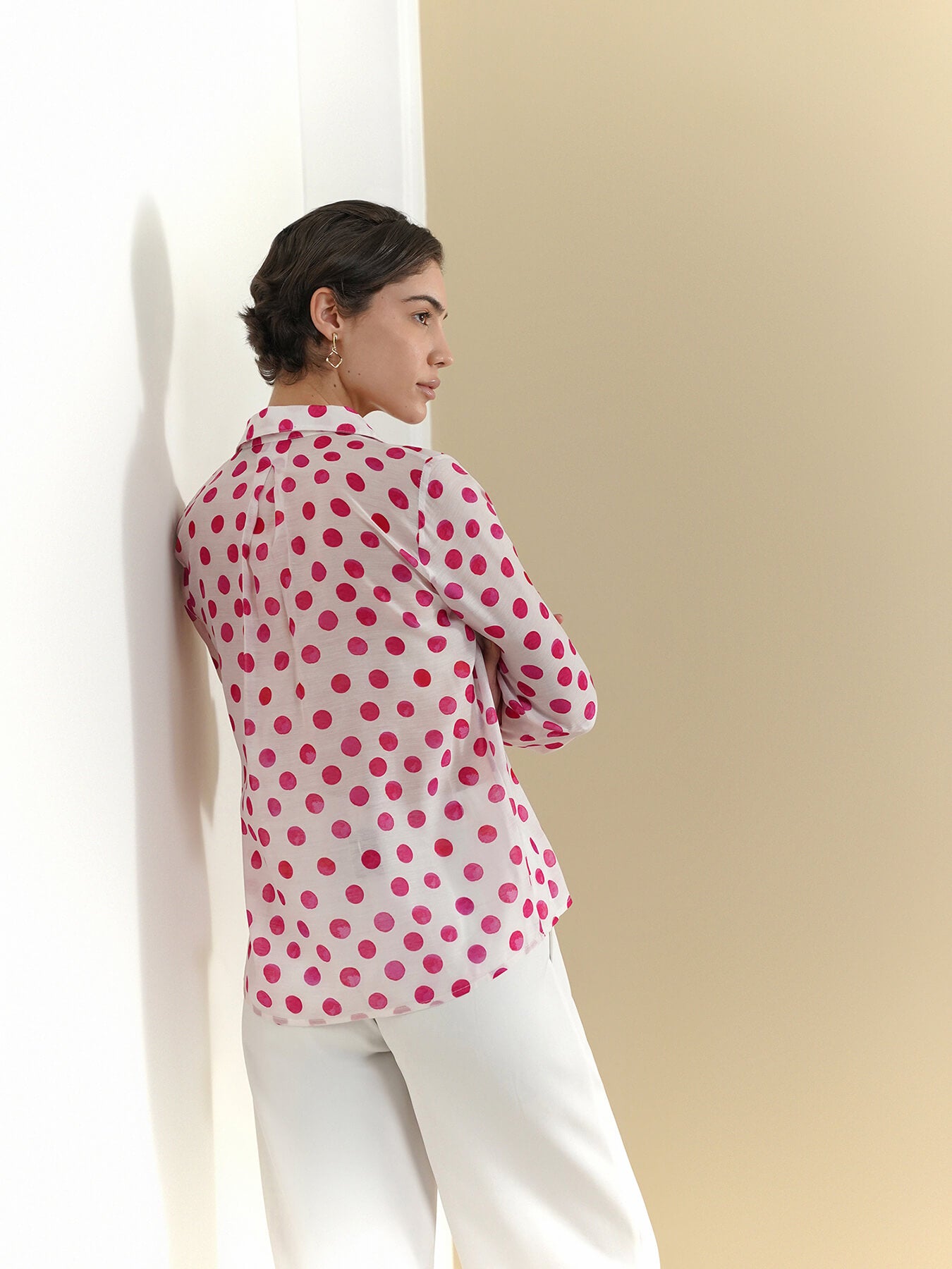 Polka Dot Shirt - White