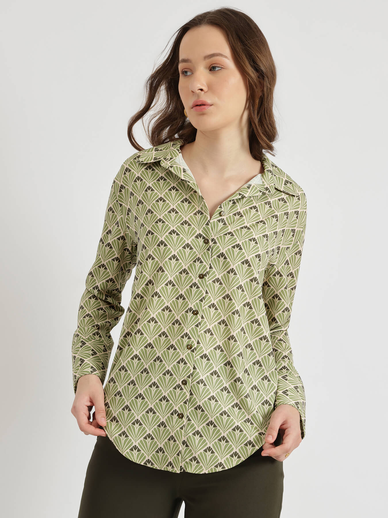 Geometric Shirt - Green