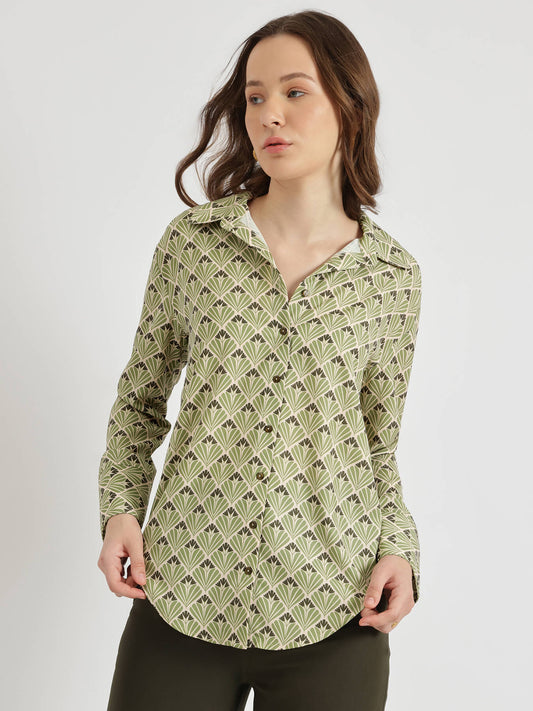 Geometric Shirt - Green