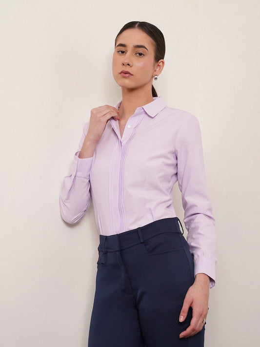 Cotton Oxford Shirt - Lilac
