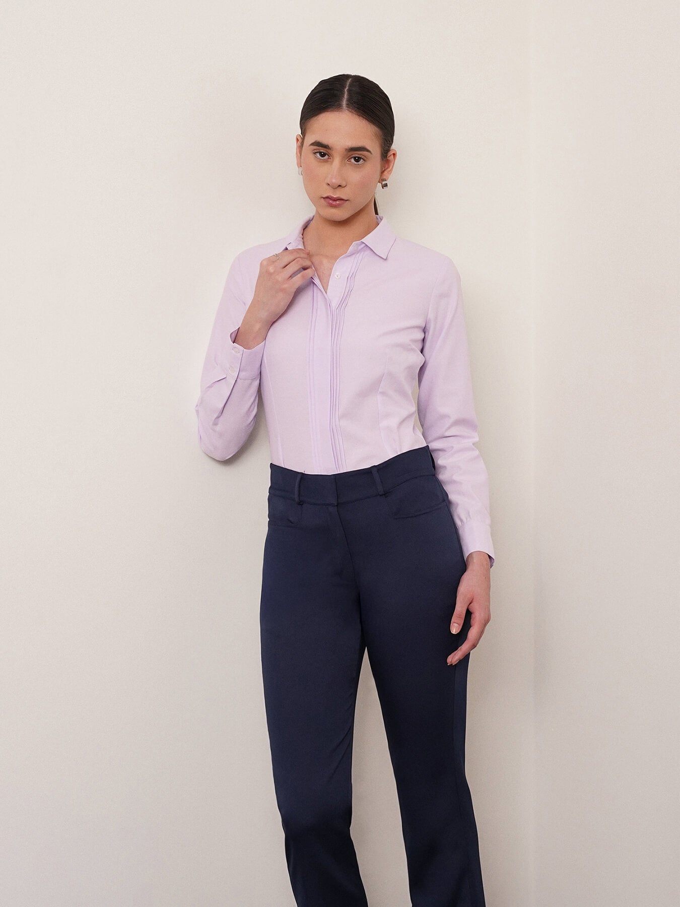 Cotton Oxford Shirt - Lilac