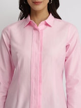 Cotton Oxford Shirt - Pink