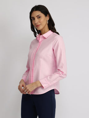 Cotton Oxford Shirt - Pink