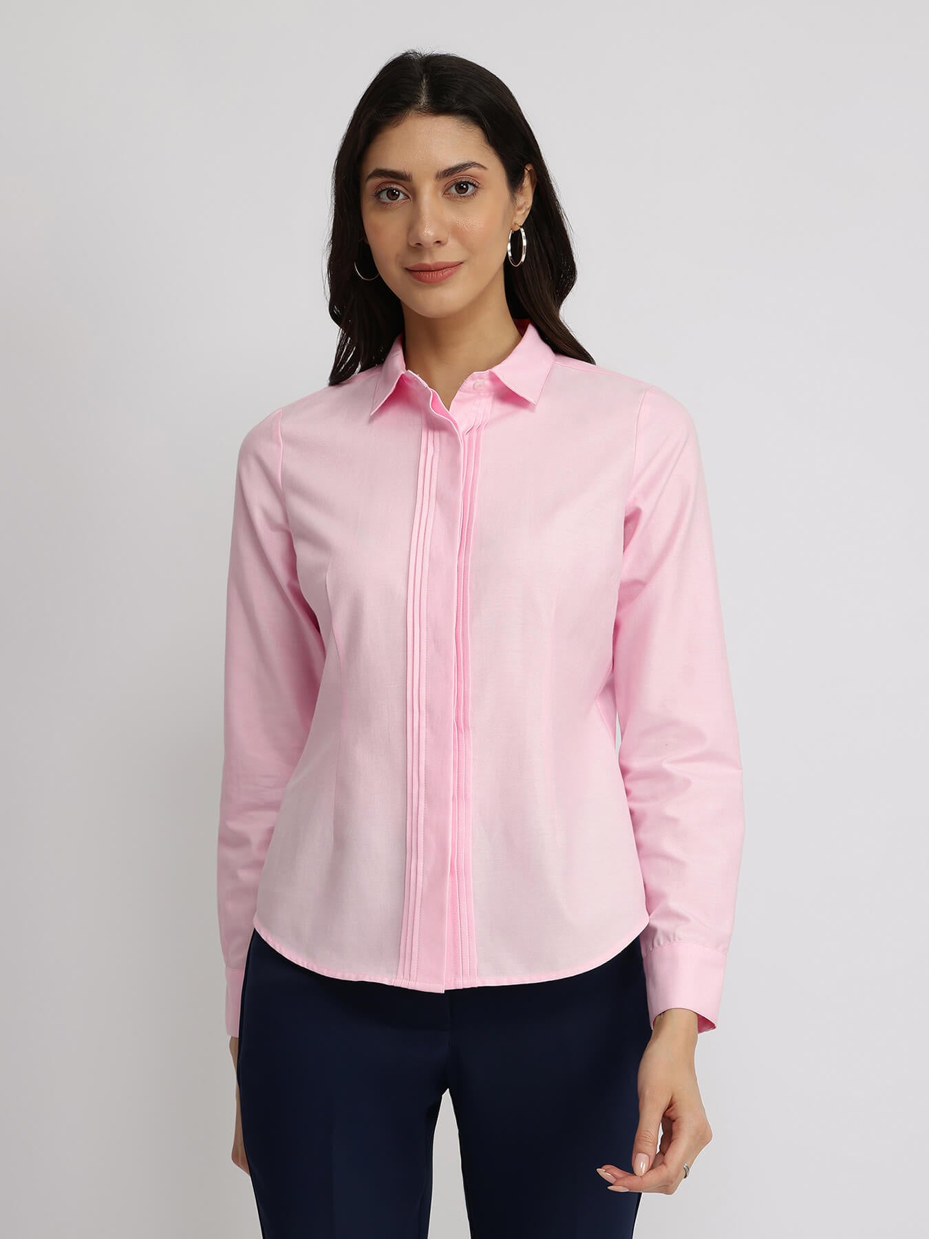 Cotton Oxford Shirt - Pink
