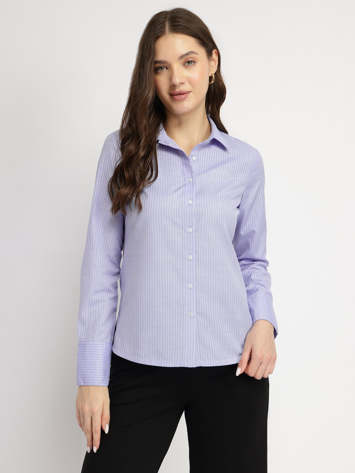 Cotton Striped Shirt - Blue