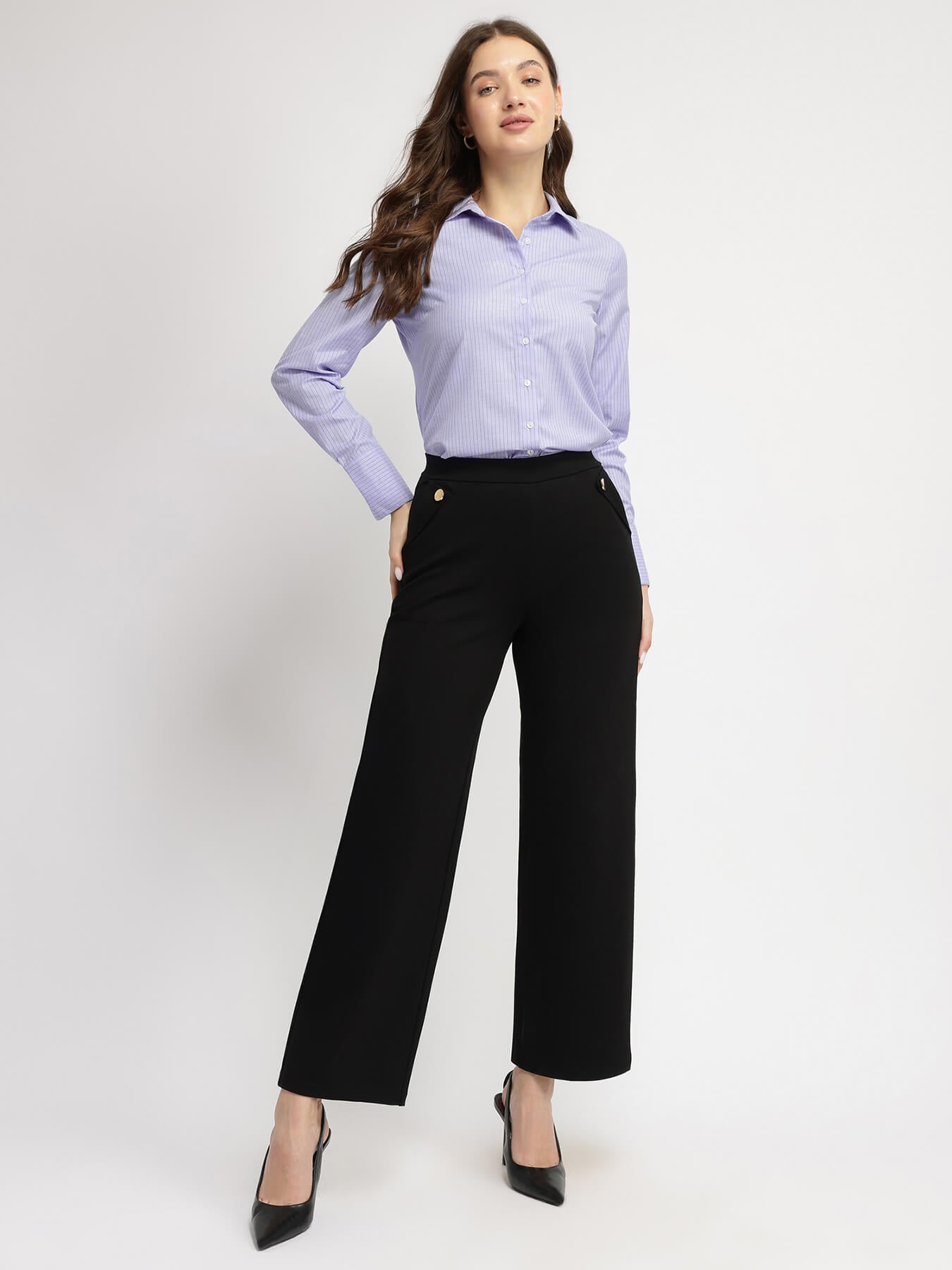 Cotton Striped Shirt - Blue