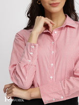 Cotton Striped Shirt - Red & White