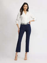 V Neck Shirt - White