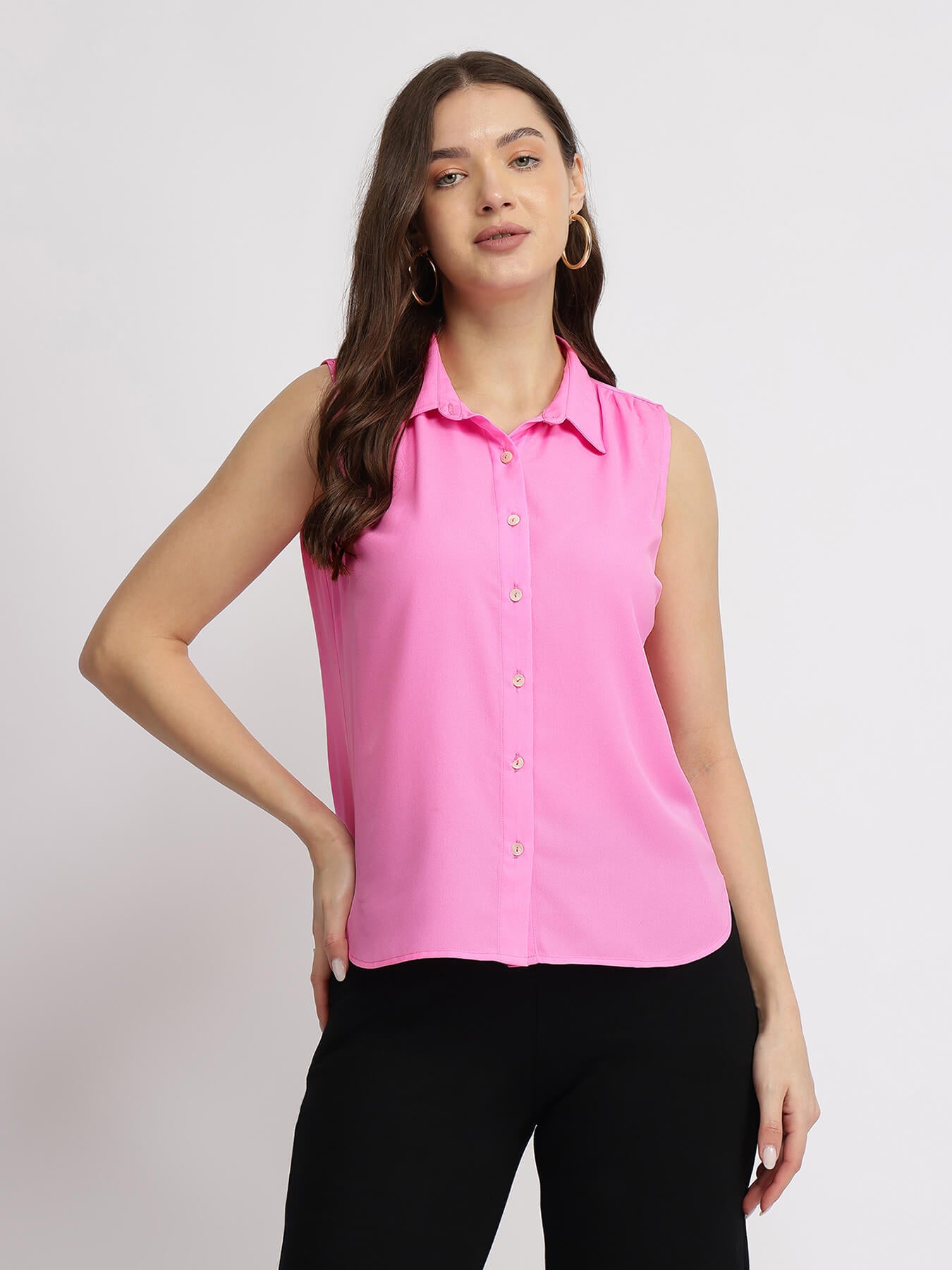 Sleeveless Shirt - Pink