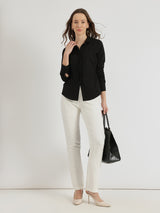 Tapered Waist Shirt - Black