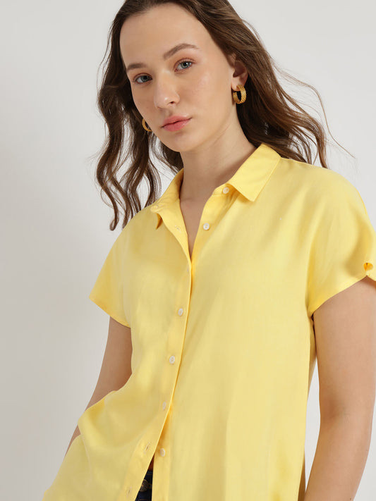 Drop Shoulder Shirt - Yellow