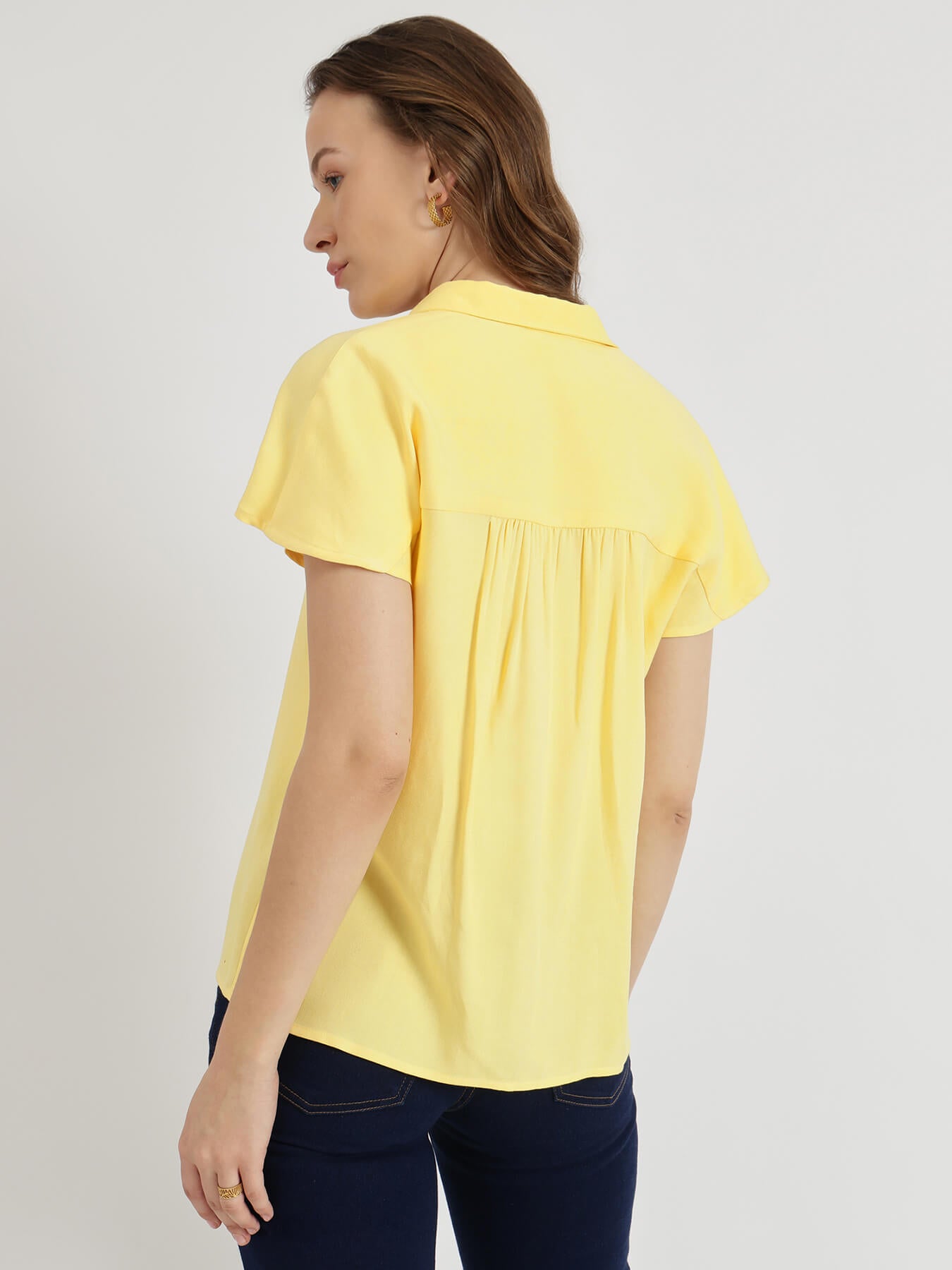 Drop Shoulder Shirt - Yellow