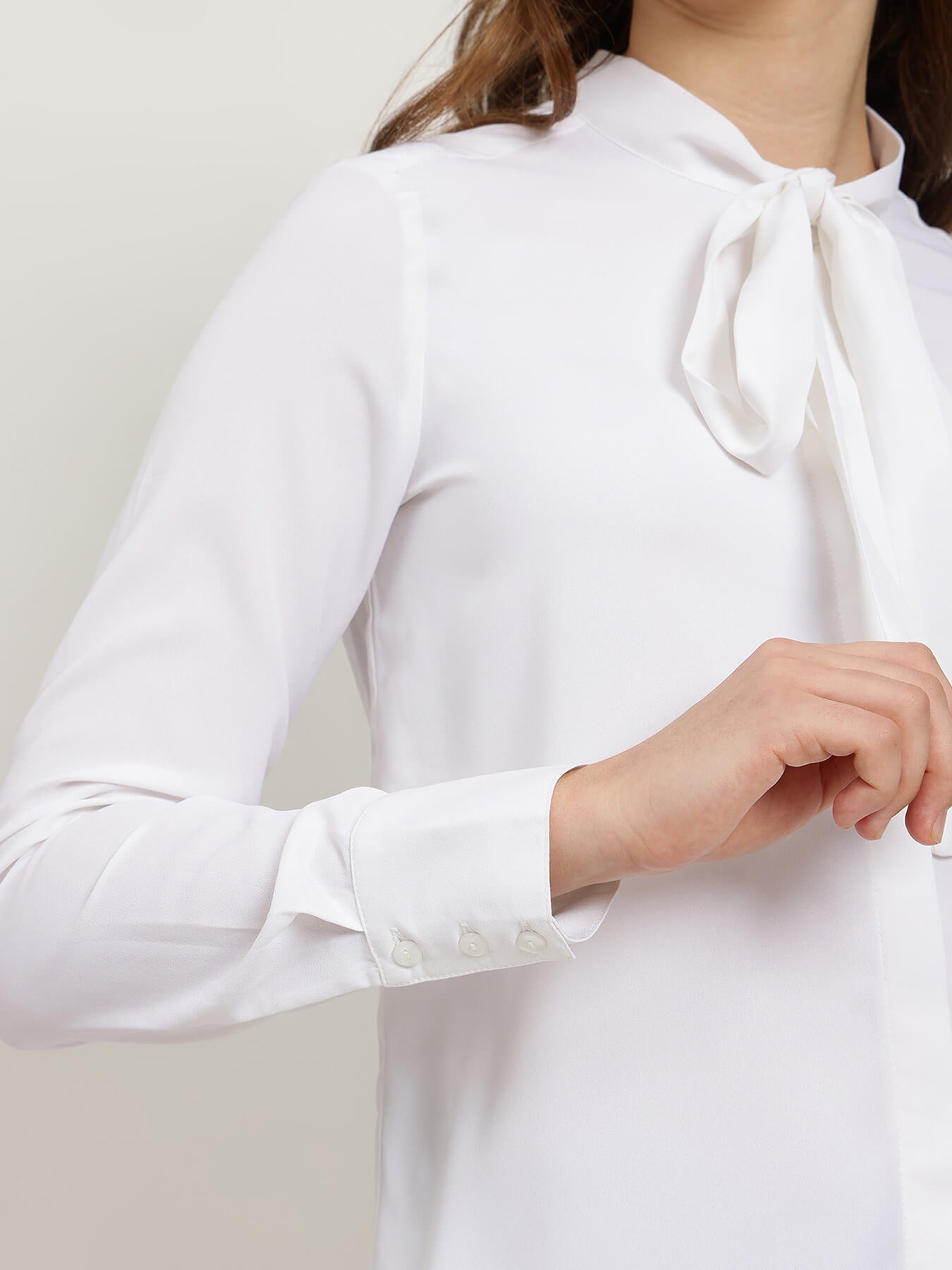 Bow-Tie Collar Shirt - Off White