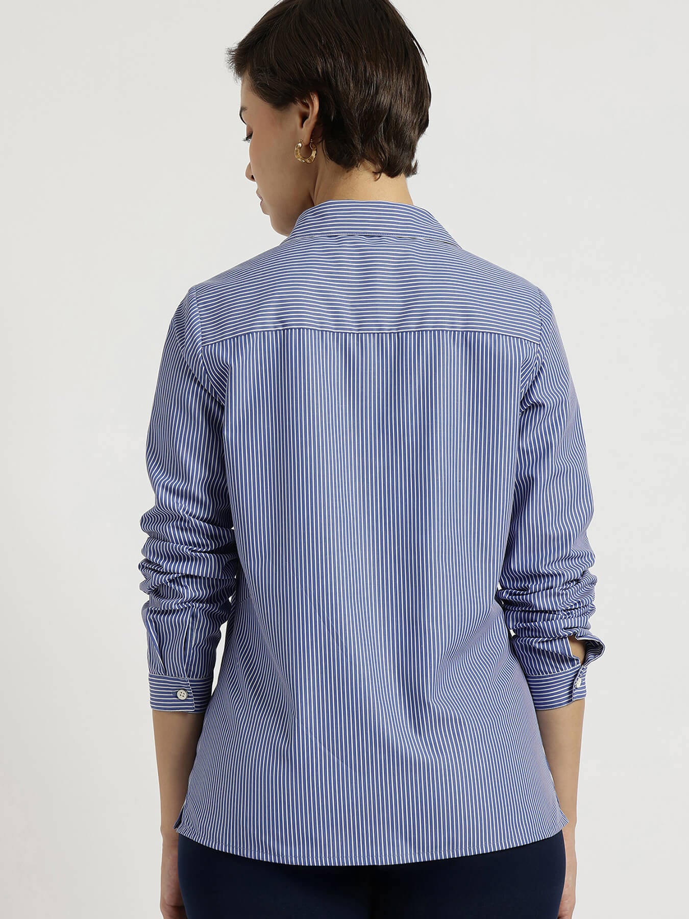 Cotton Striped Shirt - Blue