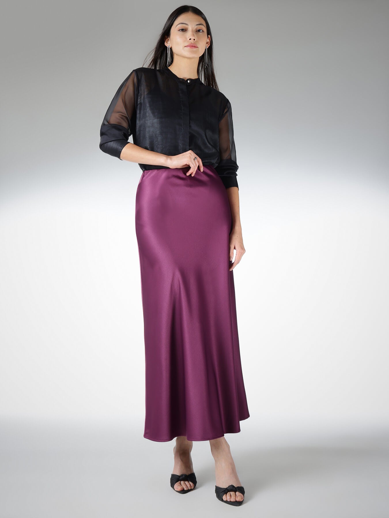 Organza Sheer Shirt - Black