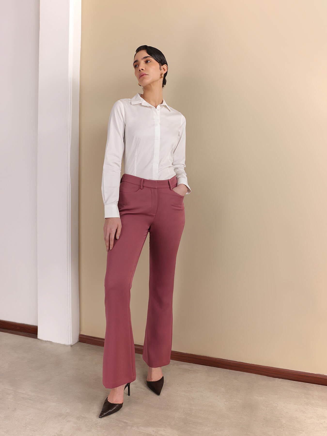 Cotton Collared Shirt - White