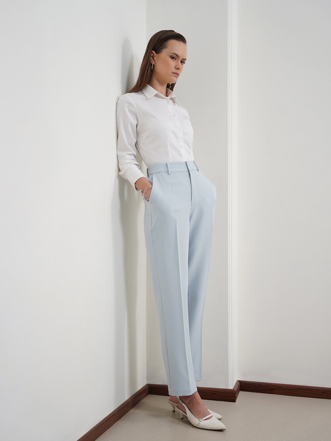 Fitted Cotton Shirt - White