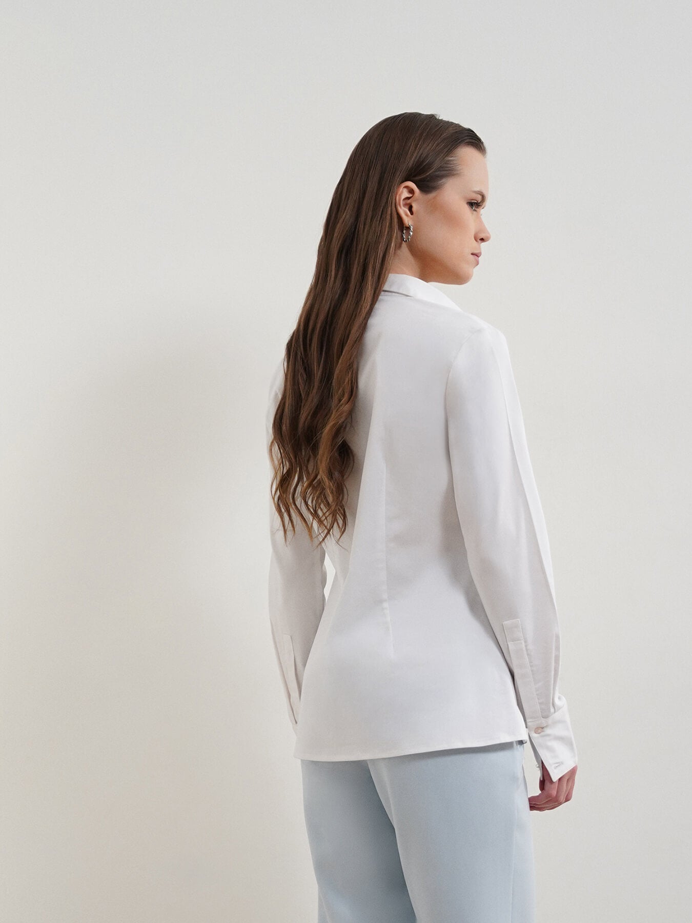 Fitted Cotton Shirt - White