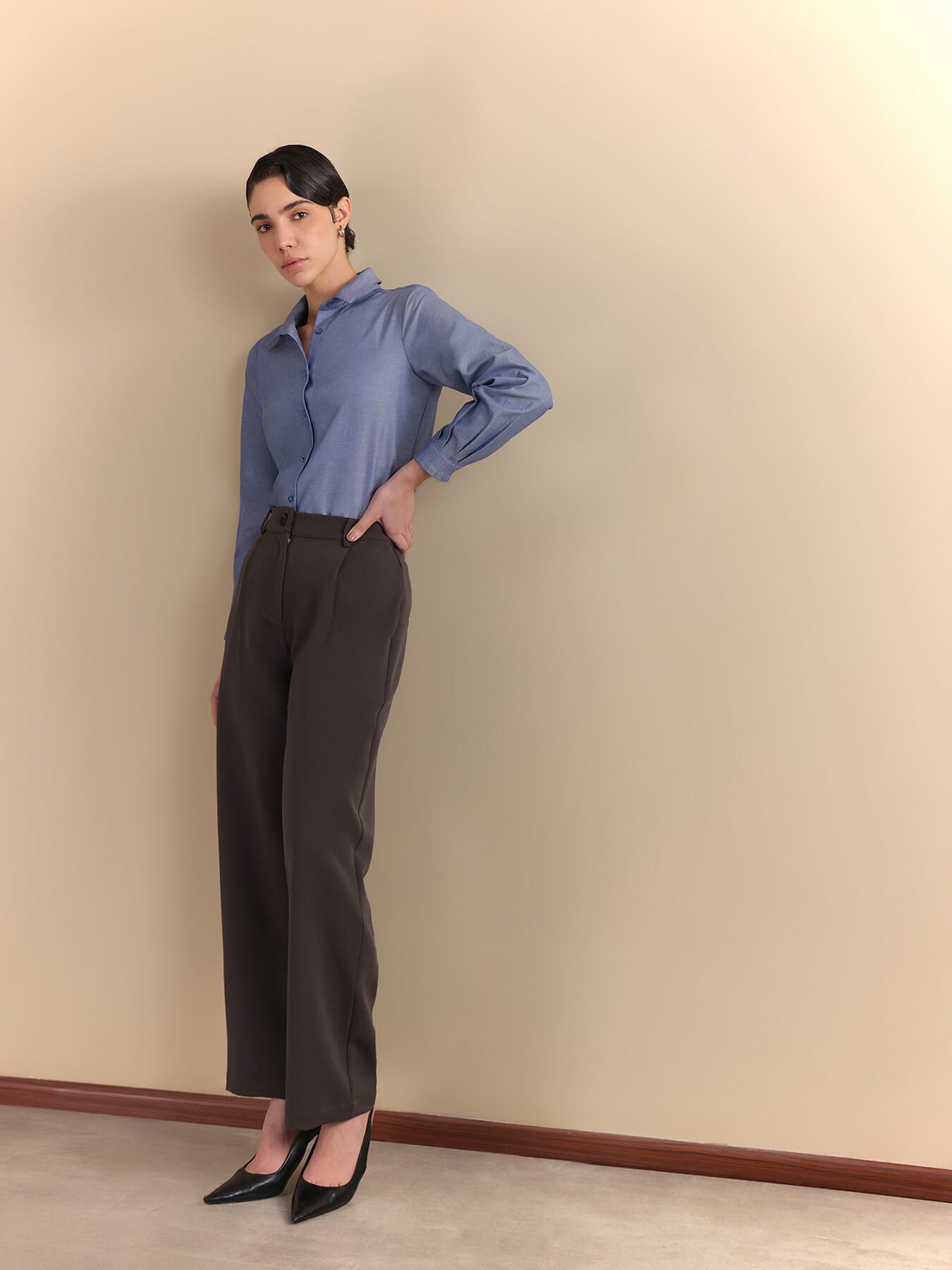 Pure Cotton Shirt - Blue
