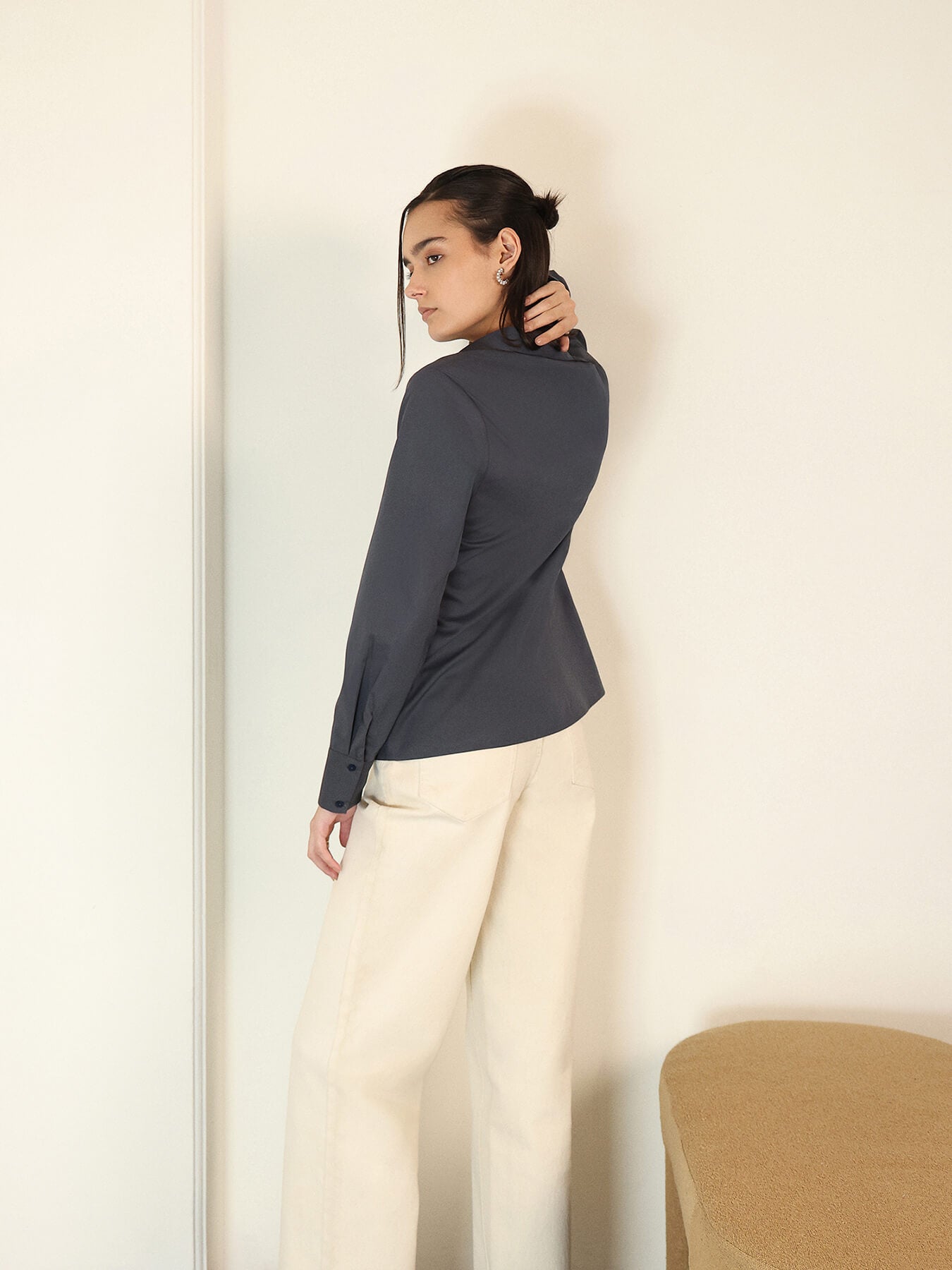 Pure Cotton Shirt - Grey