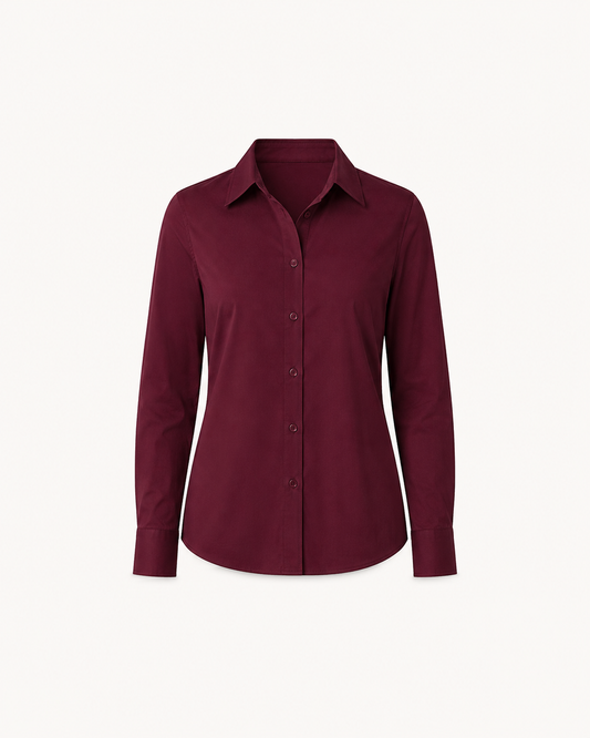 Pure Cotton Shirt - Maroon