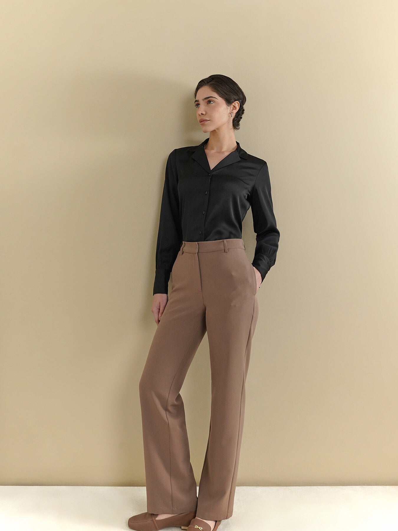 Satin Shirt - Black
