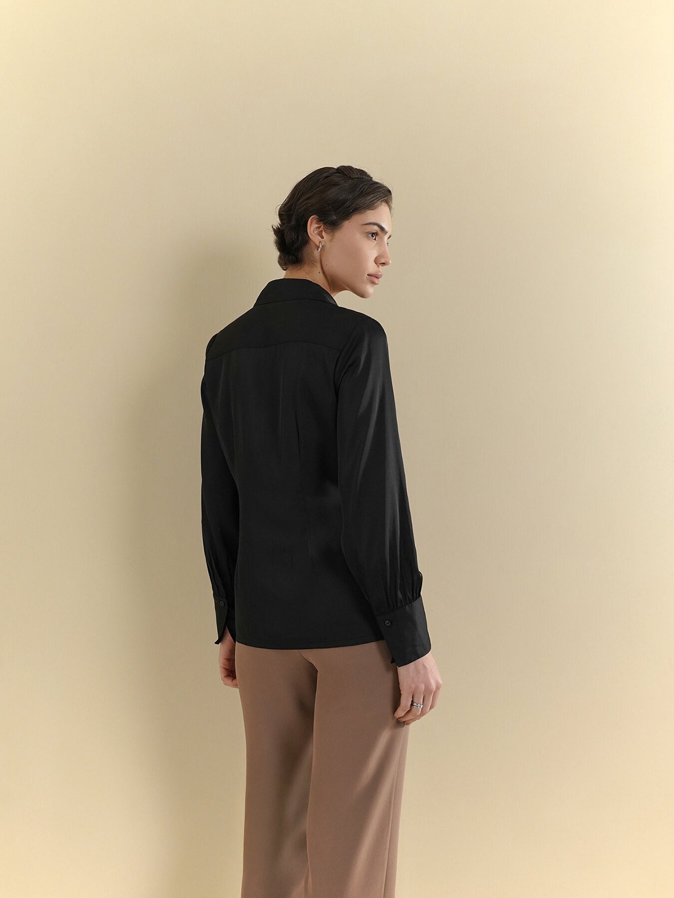 Satin Shirt - Black