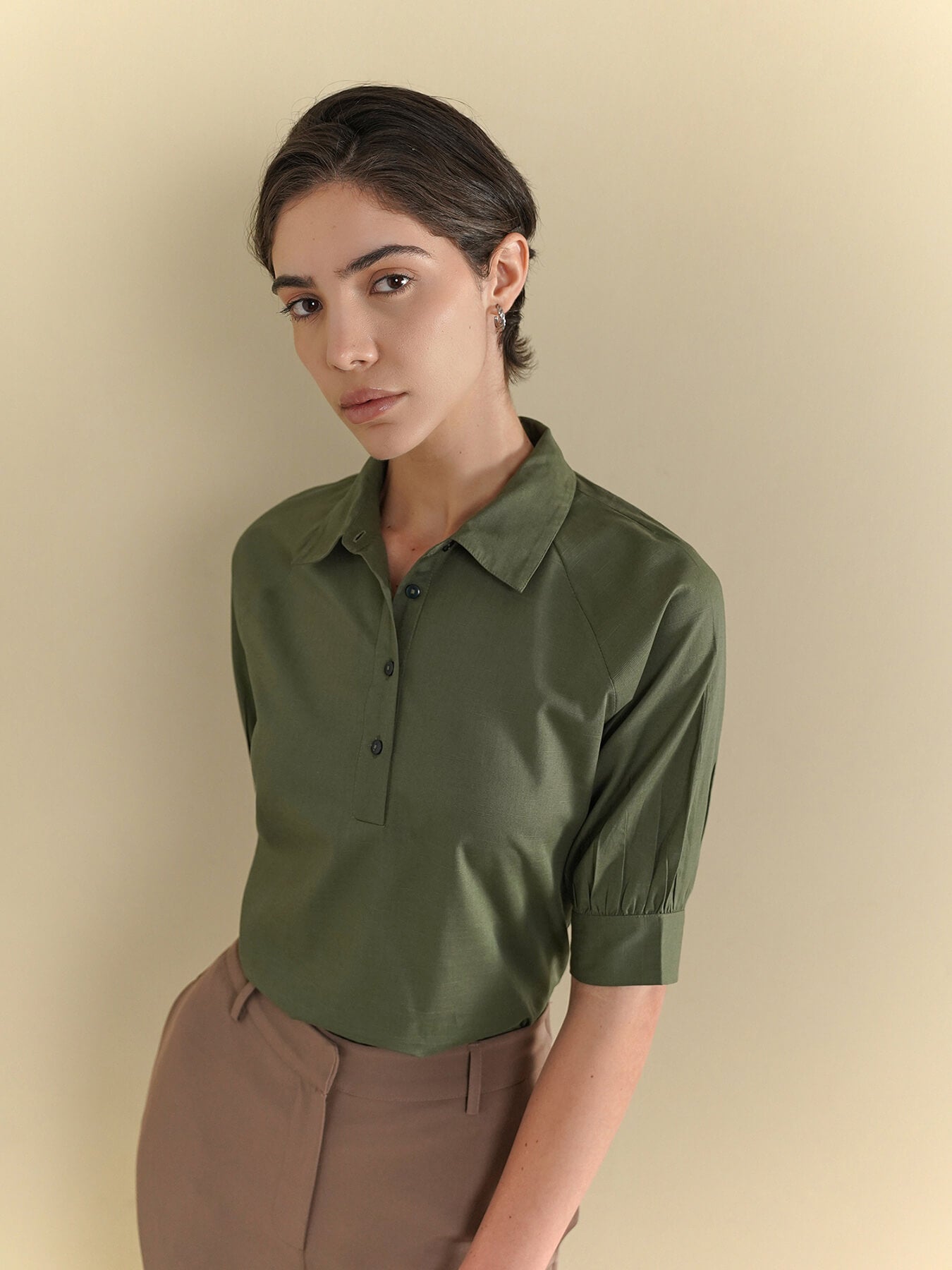 Cotton Shirt - Olive