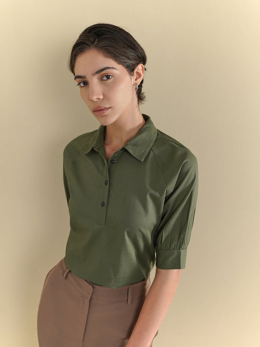 Cotton Shirt - Olive