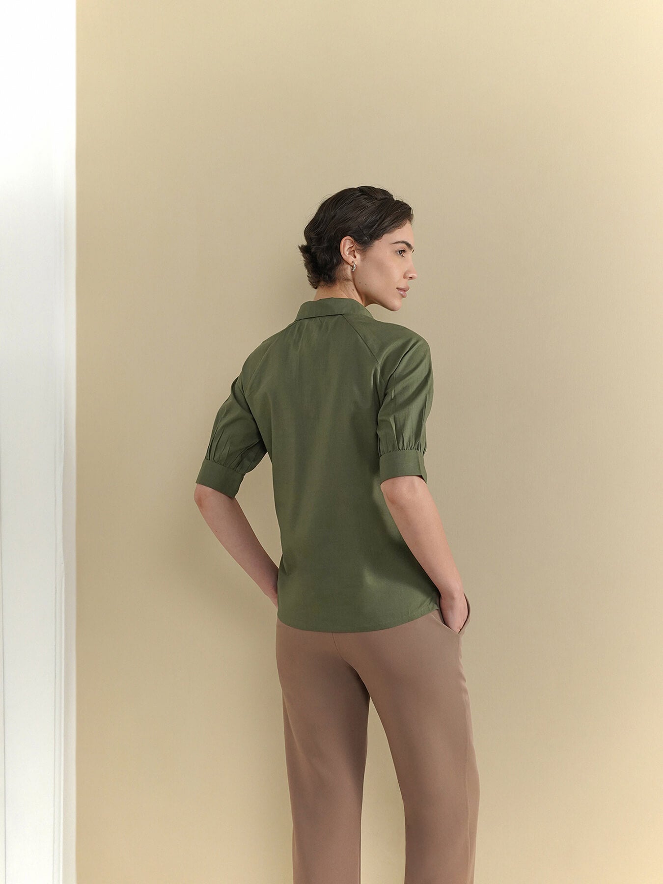 Cotton Shirt - Olive