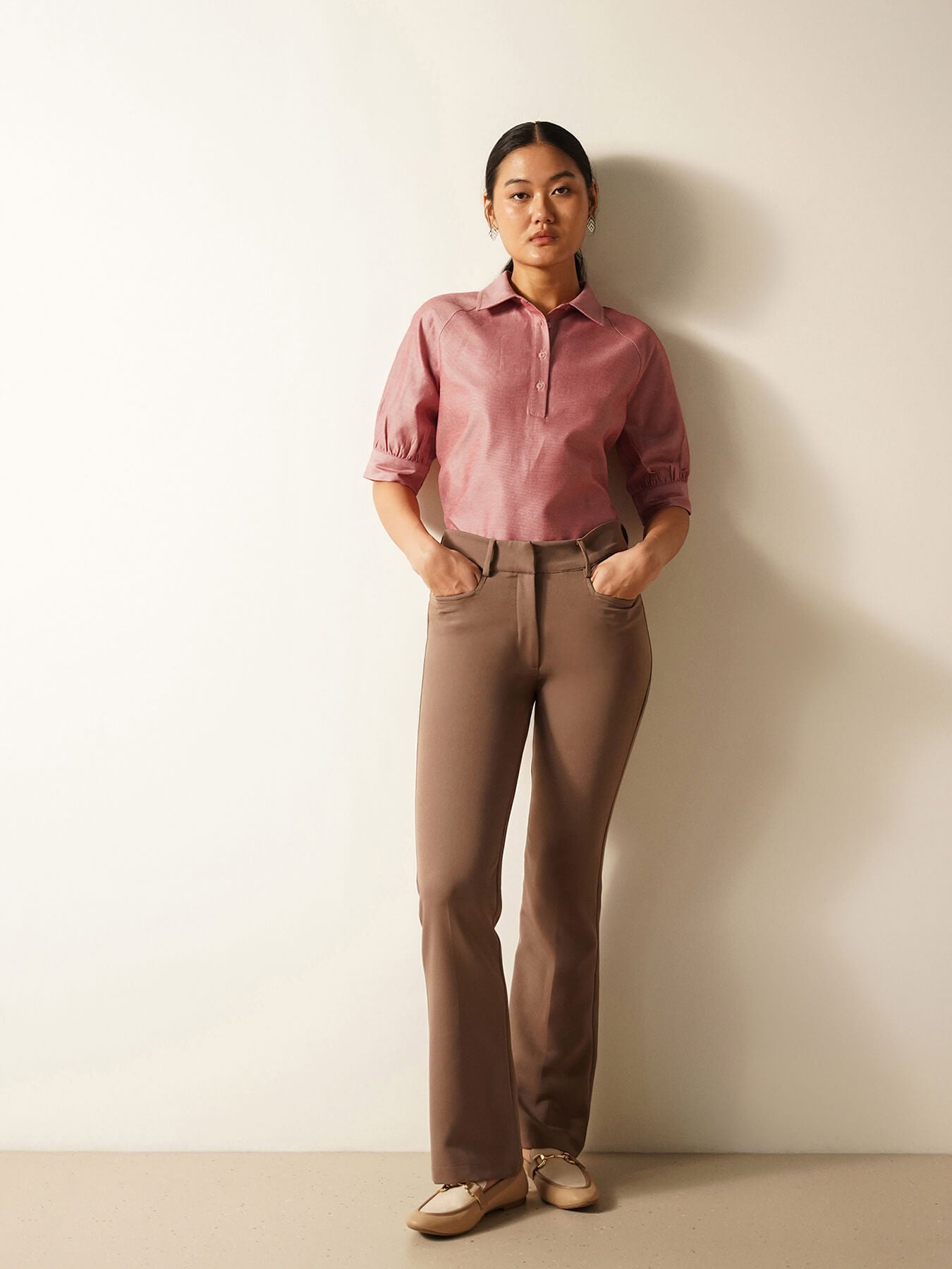 Cotton Oxford Shirt - Red