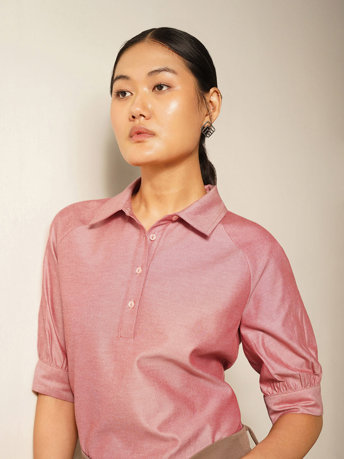 Cotton Oxford Shirt - Red